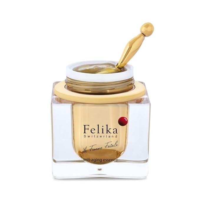 Felika Anti-Aging Essence - Luxury Swiss Serum with Vitamin C, Niacinamide, and Apple Stem Cells for Wrinkle Reduction and Skin Firmness - 50ml, 1.69 Fl Oz