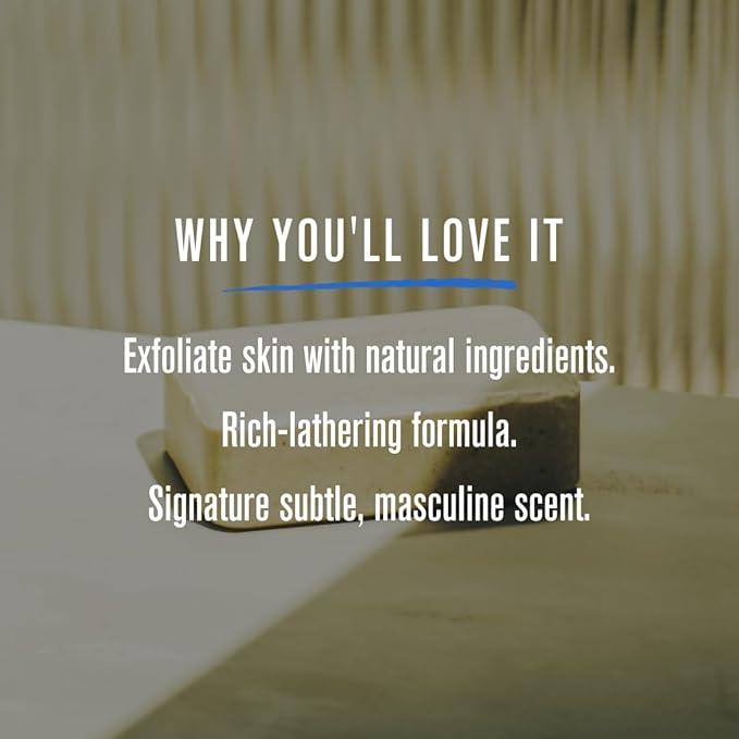 Baxter of California Men's Exoliating Body Bar Soap for Men, Cedarwood and Oak Moss Essence, 8 oz, Holiday Gift Guide, No Color, Cedar Wood & Oakmoss, 7 Oz