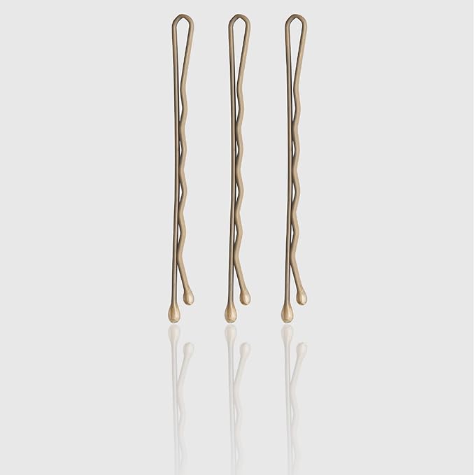Fromm Style Artistry 2” Crimped Bobby Pins, Secure Hold, Suitable for All Hair Types and Lengths, Hair Accessories for Women, Matte Blonde, 600 Pack