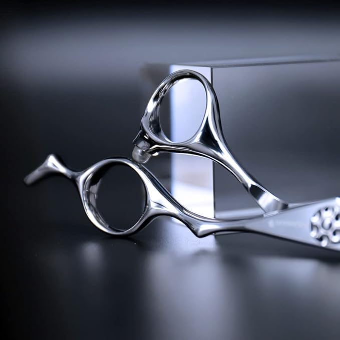 AOLANDUO Hair Cutting Scissor -Sharp & Lightweight-Offset Design Using Japanese JP440C Stainless Steel Hair Scissor for Barbers & Salon Stylists- Smooth Motion Fine Craftsmanship Barber Scissor