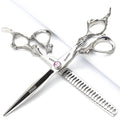 6/7/7.5/8/9-inch professional hair clipper set, stainless steel sharp hair clippers, hairdresser specific scissors (7 in-2pc-A)