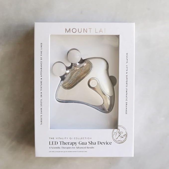 Mount Lai Vitality Qi LED Gua Sha Device, LED Light Therapy for Face, Gua Sha Facial Tools for Firming, Lifting, Sculpting, Anti-Aging, Tension-Melting, Face Lift Device Heat Therapy and Rejuvenation