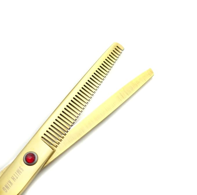 7.0 Inches Professional hair cutting thinning scissors set with razor (Gold)