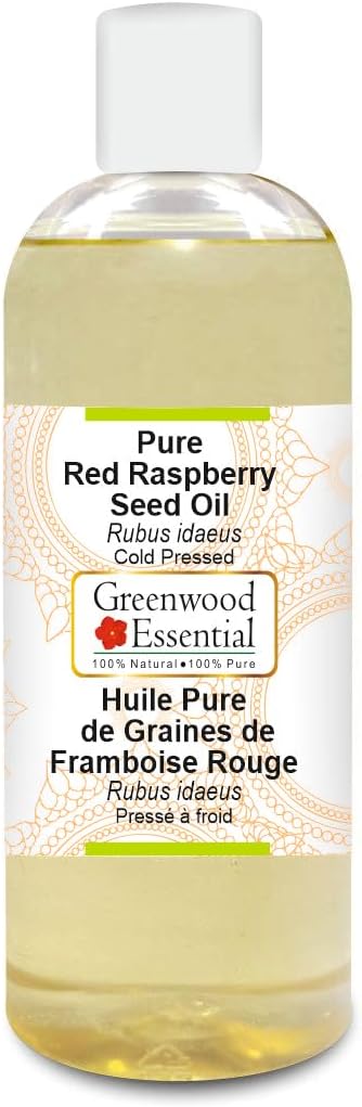 Greenwood Essential Pure Red Raspberry Seed Oil (Rubus idaeus) Cold Pressed 200ml (6.76 oz)