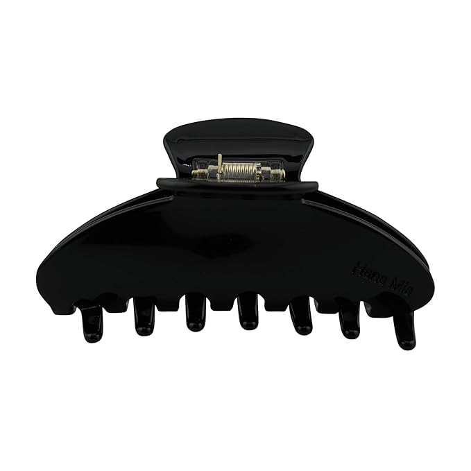 Premium Durable Acetate Hair Clip - Large Claw Clip for Thick Hair | No Slip Claw Clip | 4 Inch Hair Clip for Women (Black)