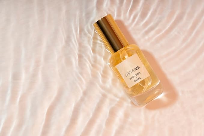 DefineMe Citrine Crystal Infused Natural Perfume Mist, Sofia Isabel Scent, 0.95 FL OZ