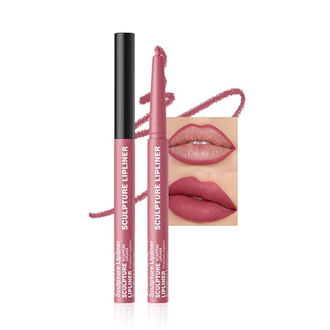 12 Colors Matte Lip Liner Pencil – Long Lasting Waterproof Lip Liner, Smudge Proof Transfer Proof Lip Pencil, High Pigment Lip Makeup for Defining & Filling Lips (12#, 1PCS)