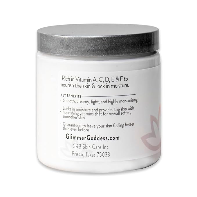 GLIMMER GODDESS Organic Body Butter - 8oz (Evening Snow)