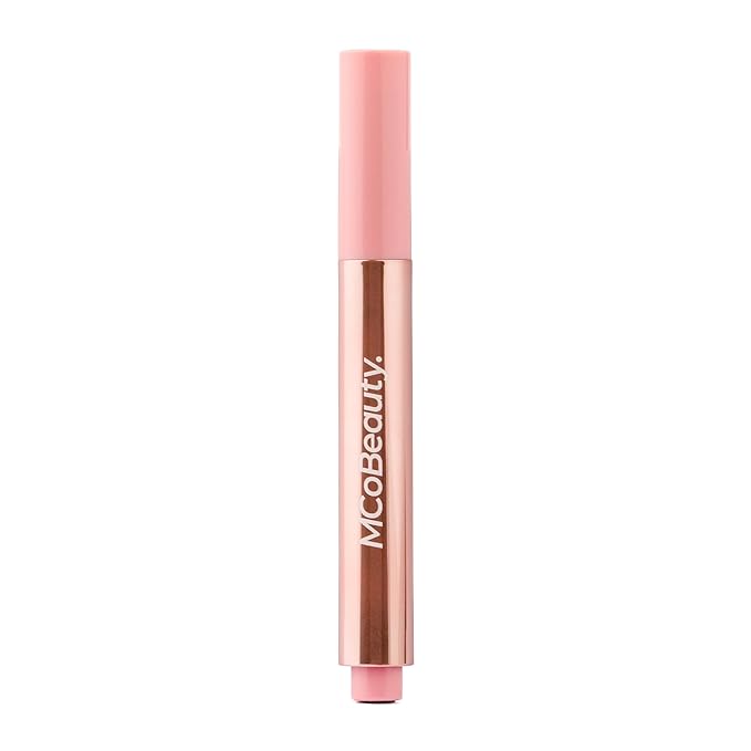 MCoBeauty - Lip Plump 4-in-1 Hydrating Lacquer - Multi-Benefit Lip Color with Shea Butter, Hyaluronic Acid and Click-Pen Format - Emily, Nude Pink Shade - 2.5ml