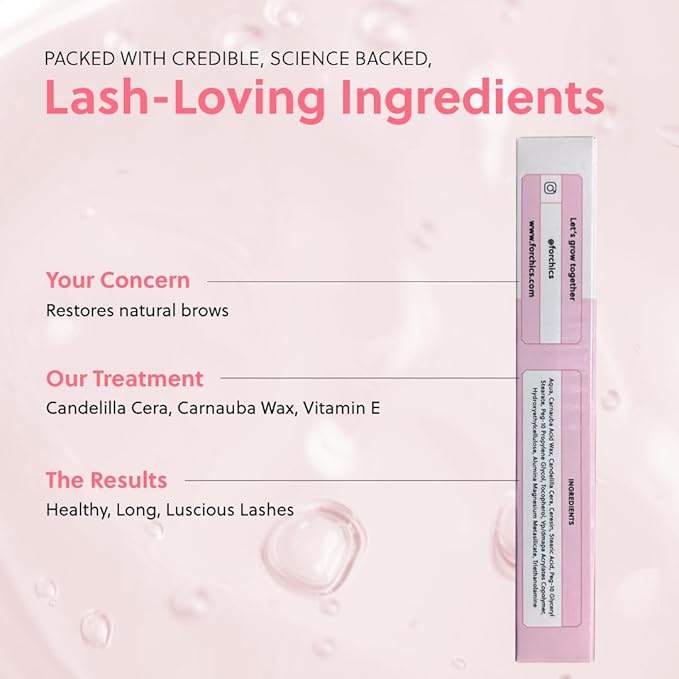 ForChics- Nourishing Eyelash Growth Mascara - Volumizing & Lengthening, Moisturizing Black Formula for Sensitive Eyes, Enhances Thickness & Health