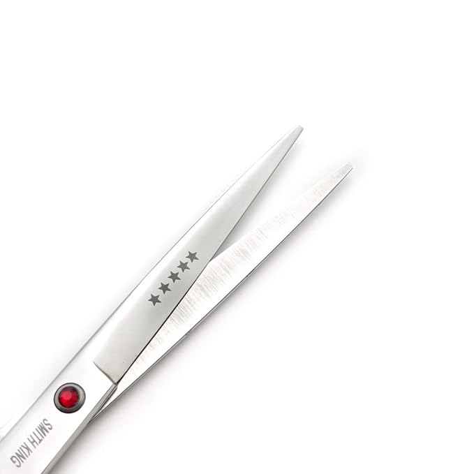 7.0 Inches Professional hair cutting thinning scissors set with razor (Silver)