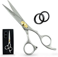 ONTAKI Hair Cutting Scissors - 6.5" Japanese Steel Hair Shears for Beard & Mustache - Hand-Forged Tool for Barbers - Men & Women - Haircut Scissors