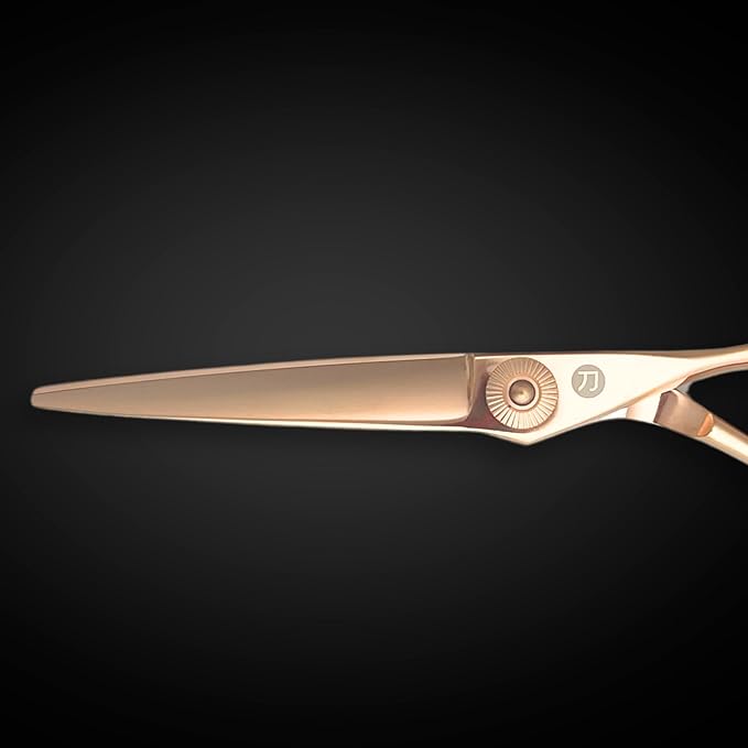 Gold Hair Cutting Shears for Professional Hairdresser - 6" Gold Hair Scissors - Japanese 440C Steel - Super Hard, Sharp Cutting Edge - Saki Shears Tsuru Gold
