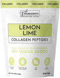 JUST INGREDIENTS Lemon Lime Collagen Peptides – 30 Servings – Supports Joint, Skin, Hair & Nail Health with Grass-Fed Hydrolyzed Collagen Types I & III – Refreshing Lemon Lime Flavor