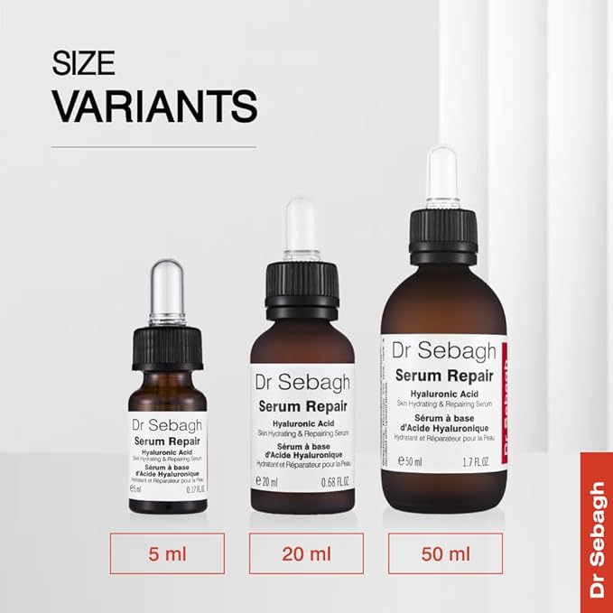 Dr Sebagh Serum Repair (0.68 fl oz) - Award-Winning Hyaluronic Acid Facial Hydrator - Anti Aging & Wrinkle - Skin Moisturizing & Repairing Formula - Collagen Boosting Youthful Glow For Women & Men