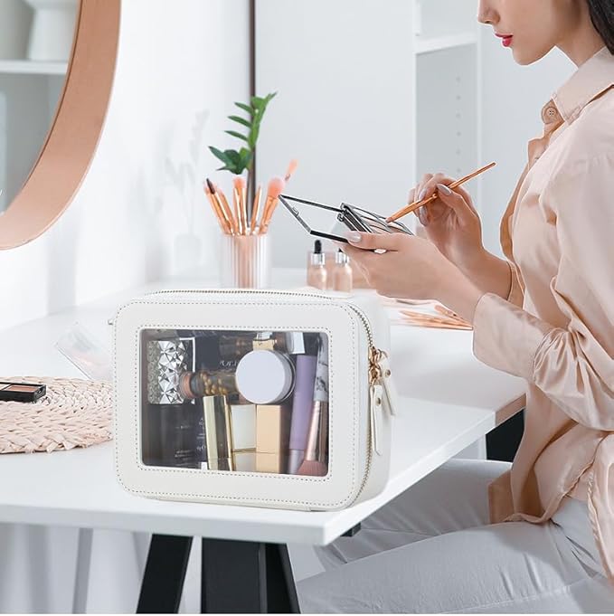 Clear Makeup Bagswith Mini Cosmetic Bags,Travel Toiletry Bags for Women,Portable Cosmetic Bags Case, Transparent Waterproof Cosmetic Organizer Storage Bags for Women Men