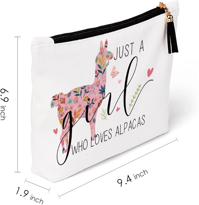 Alpaca Gifts for Lovers, Stuff Merch Decor, Christmas Birthday for Owners, Farmer, Breeder, Crazy Lady Makeup Bag Women Love Alpacas