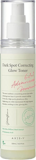 AXIS-Y Dark Spot Correcting Glow Toner - Brightening & Hydrating with 5% Niacinamide, Glutathione & Hyaluronic Acid - Vegan Korean Skin Care Exfoliator Face Toner for All Skin Types - 4.23 fl. oz.