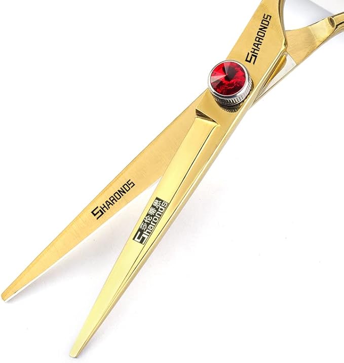 Sharonds 6/7 inch Professional Hair Cutting Scissors Set Hair Cutting Scissors Thinning Teeth Shears Set,Sliver Scissors,Barber,Salon,Hairdressing Scissors Kit,Japanese 440C Scissors (6-inch 4pc-B)