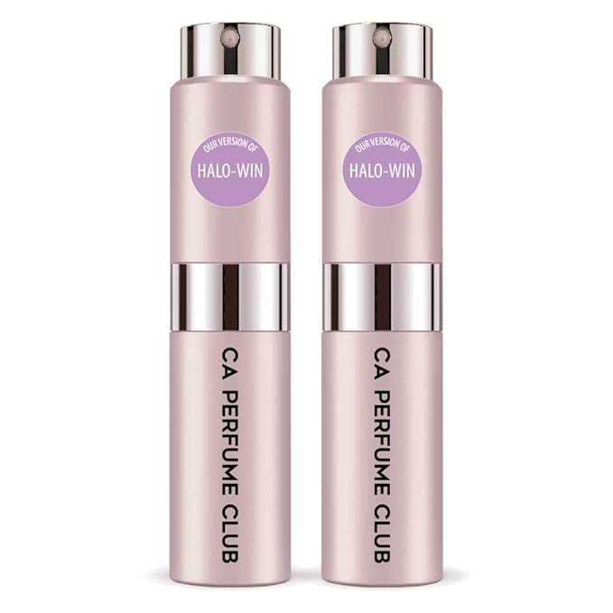 CA Perfume Impression of Halo-win for Women Amber Floral Scent Long Lasting Perfumes for Women Eau De Parfum Travel Size Refillable Atomizer Spray 0.27 Fl Oz 8ml (Set of 2)