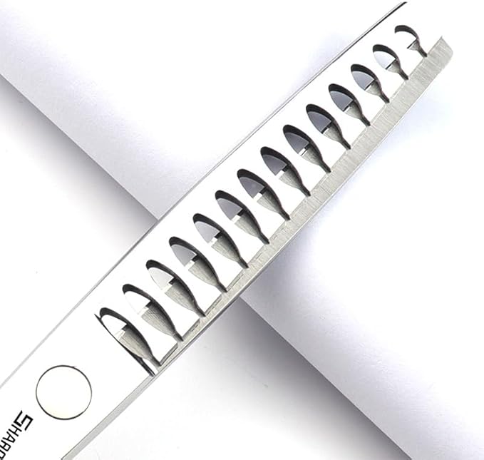 SHARENDS 6/6.5 inch Professional Hair Scissors - Barber Scissors - Stainless Steel - Silver - Modern Style - Right Hand - 6 Inch Teeth-A