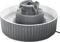 Ceramic Cat Water Fountain, 2.1L/71oz Cupcake Pet Water Fountain by Waatoos