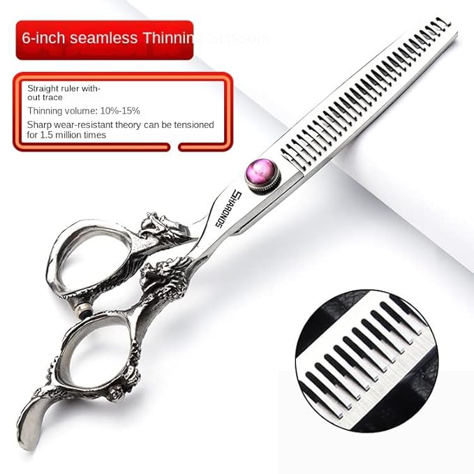 6/7/7.5/8/9-inch professional hair clipper set, stainless steel sharp hair clippers, hairdresser specific scissors (6 in-4pc)