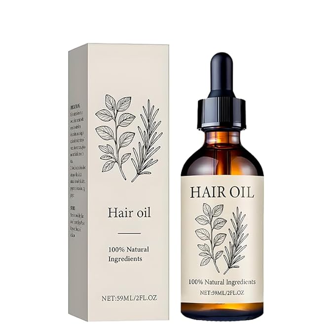 Organic Hair Growth Oil with Herbal Infusion, Natural Scalp Treatment for Thinning Hair & Edges, Nourishing Botanical Oil for Dry Scalp, All Hair Types (01)