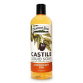 Vermont Castile Lemongrass Zen Soap, Gentle Liquid Soap for Sensitive Skin & Natural Body Wash, Organic Hair Shampoo for Oily Hair, Aloe Castile Soap for Men & Women - 16 Oz