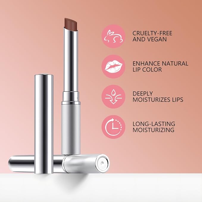 Nude Brown Honey Tinted Lip Stain Lip Balm Lip Gloss Lipstick, Sheer Hydrating Lip Stains Tint, Moisturizing Lip Color for All Skin Tones, Nourishing Lip Balm with Natural Black Cherry (Nude Brown)