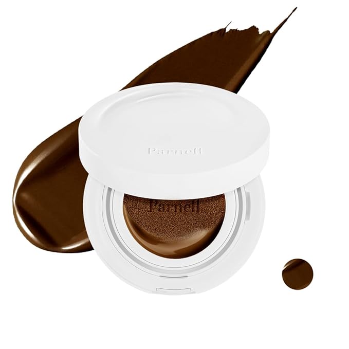 Parnell Cicamanu Serum Cushion 55N Rich Java 0.52 fl oz | Hydrating Serum Foundation for Soothing, Pore Blurring & Radiant Glass Skin | Lightweight Korean Cushion for Sensitive Skin | K-Beauty