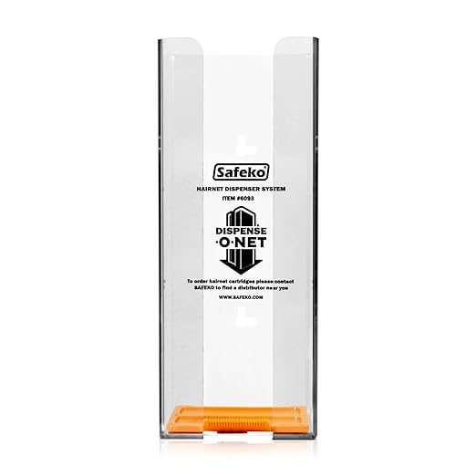 Dispense-O-Net Wall-Mount for Hairnet Dispenser | Clear | Wall Mount Only