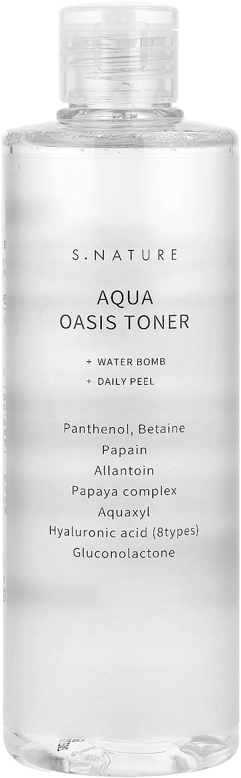 S.NATURE Aqua Oasis Toner | PHA, Soothing and Calming Skin,Hydrating, Refreshing Toner for All Skin Types, Korean Skin Care, Vegan | 300ml, 10.14 Fl Oz