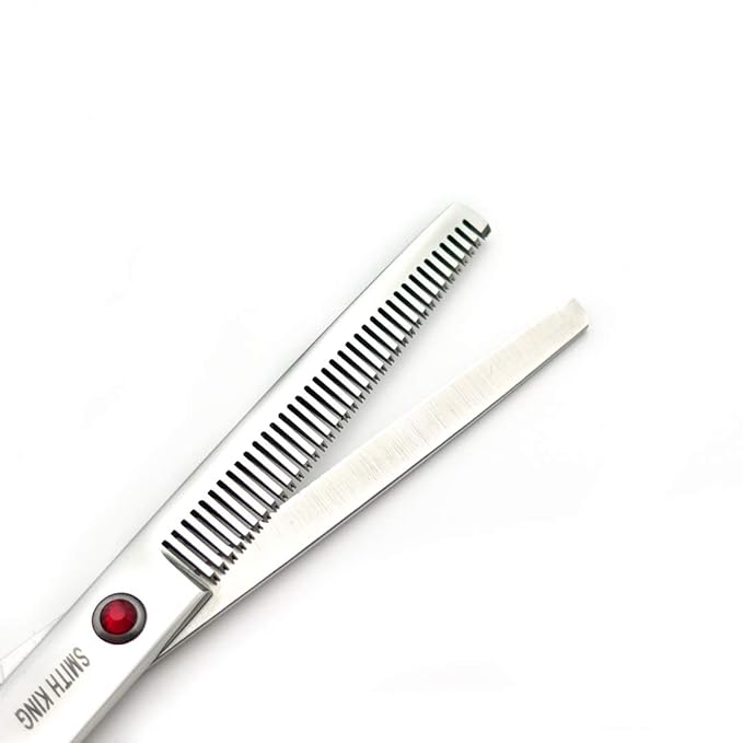 7.0 Inches Professional hair cutting thinning scissors set with razor (Silver)