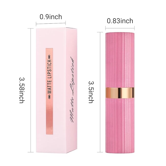 evpct 3Pcs Matte Creamy Lipsticks Set, Light Hot Nude Pink Brown Lip Stick Set for Women, Long Lasting Waterproof Velvet Lipsticks Blendable Silky, Longwear Lip Makeup Set 24 hours original labios 01