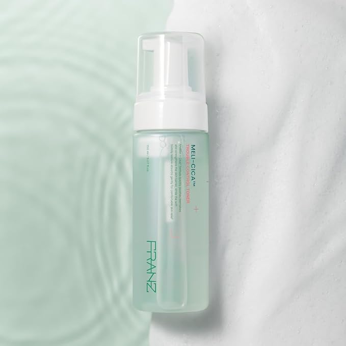 FRANZ Meli-CICA Trouble Control Toner – Soothing Acne Toner with Melittin & CICA – Oil-Free, Calming Formula for Sensitive & Acne-Prone Skin – 30ml / 1 fl.oz.