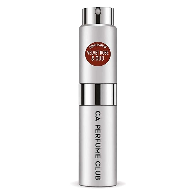 CA Perfume Impression of Velvet Rose & Oud for Men Amber Floral Scent Long Lasting Cologne for Men Eau De Parfum Travel Size Refillable Atomizer Spray 0.27 Fl Oz 8ml