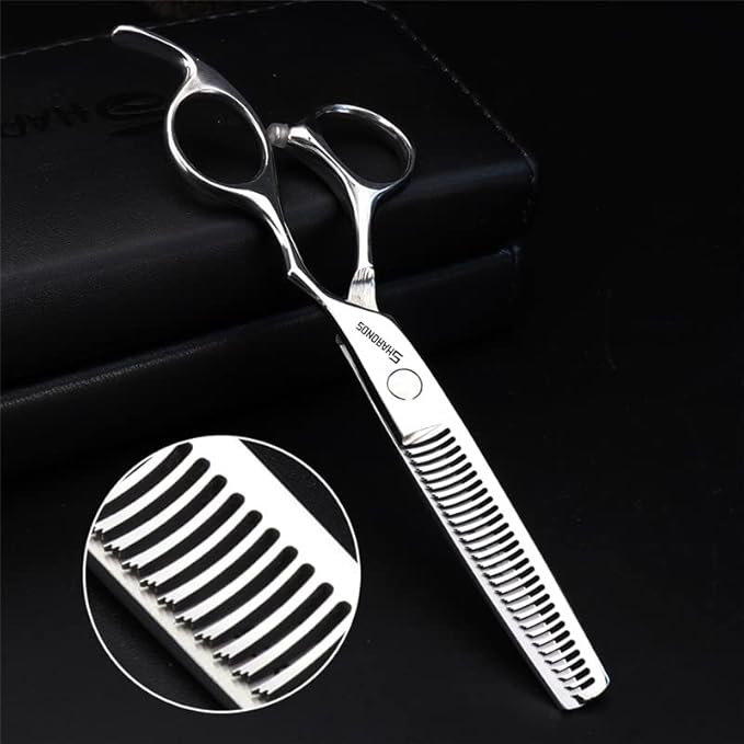 Barber hair scissors, Axemoore professional haircut Cutting Scissors/Shears set- 6", made of Japanese stainless steel, especially (6 in- tooth-C)
