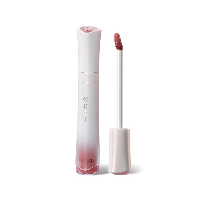 FLORASIS Celestial Luster Lip Gloss Smooth Lipstick Lips Color (04 Cherry Glaze)