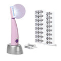 Michael Todd Beauty Sonicsmooth Pro+ Dermaplane Razor for Women Face + Eyebrow trimmer Dermaplaning System w/LED Light Peach Fuzz Remover -16 Dermaplaning Blades & 2 Microsmooth Exfoliation Tips