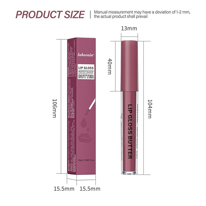 Brown Nourishing Lip Plumper Gloss, Light Brown Moisturizing High Shine Lip Glow Oil, Long Wear Hydration Mini Liquid Lipstick Makeup, Fresh Lightweight Glossy Plumping Lip Gloss for Women(07#)