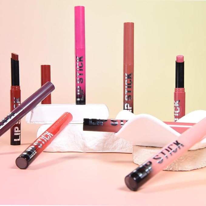 Matte Lipstick Crayon for Women, Pitaya Pink Lip Stick Pencil 24 Hour Long Lasting Waterproof, Non-Drying Hydrating Formula Lip Gloss Makeup, Vegan & Cruelty-Free, 05