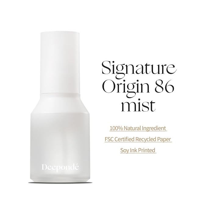 Deeponde Signature Origin 86 Mist 1.69 Fl oz Tremella Fuciformis(Snow Mushroom) Extract 86%,Oil-less,Vegan, Hydrating