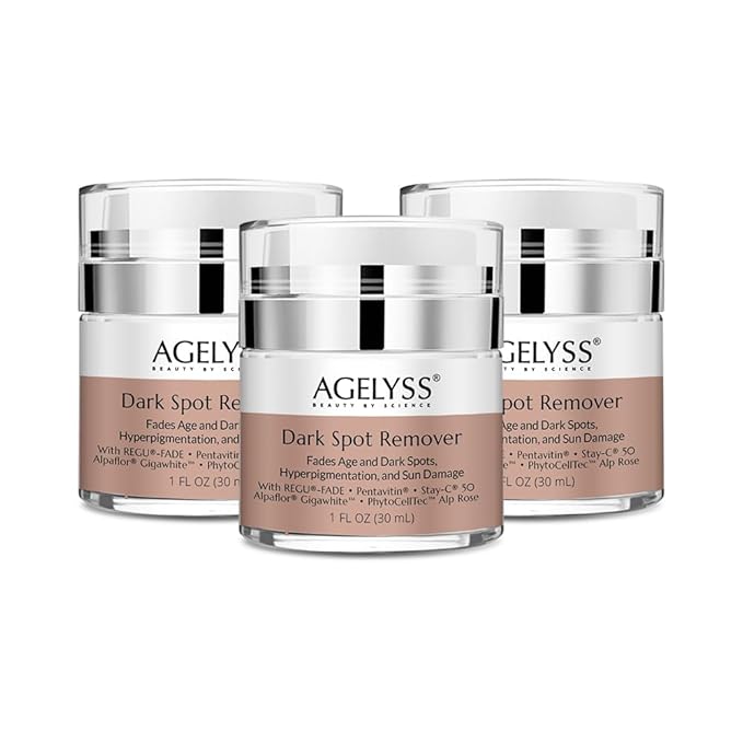 Agelyss Dark Spot Remover – Brightening Serum – Fades Appearance of Dark Spots, Evens Skin Texture, Hydrating & Nourishing – Paraben-Free, Vegan, Cruelty-Free – 1 FL OZ - Pack of 3