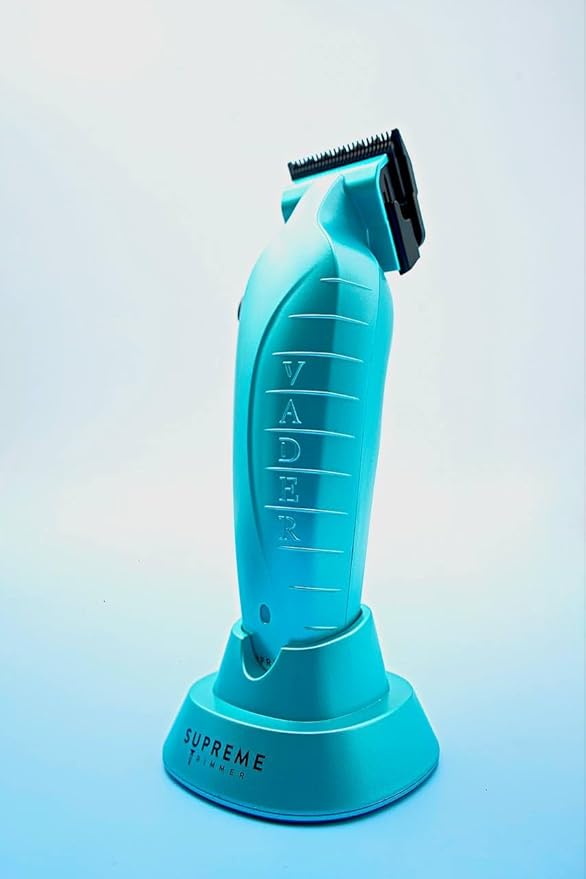 Supreme Trimmer Vader Clipper with DLC Taper Blade STC5098 | 210 Min Run Time 7500 RPM Hair Trimmer | Professional Brushless Motor Barber Clipper | Light Blue
