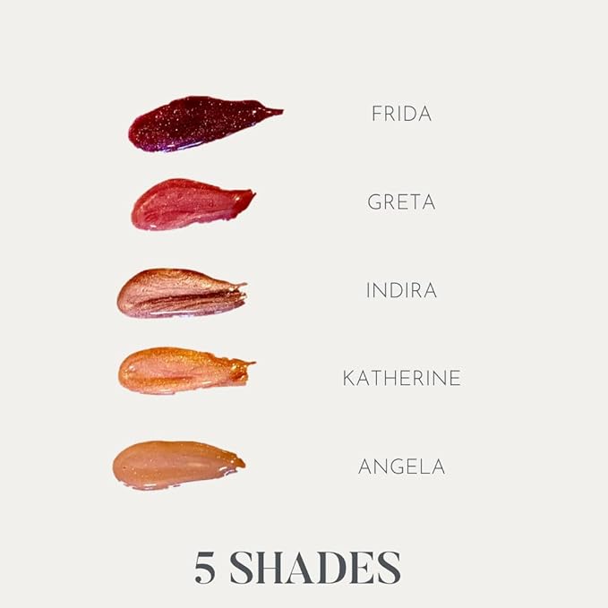 dome BEAUTY Lip Gloss (Angela) LipGloss Vegan. CleanBeauty, CLEAN BEAUTIFUL YOU (Indira, 0.20 oz)