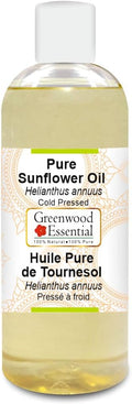 Greenwood Essential Pure Sunflower Oil (Helianthus annuus) Cold Pressed 200ml (6.76 oz)