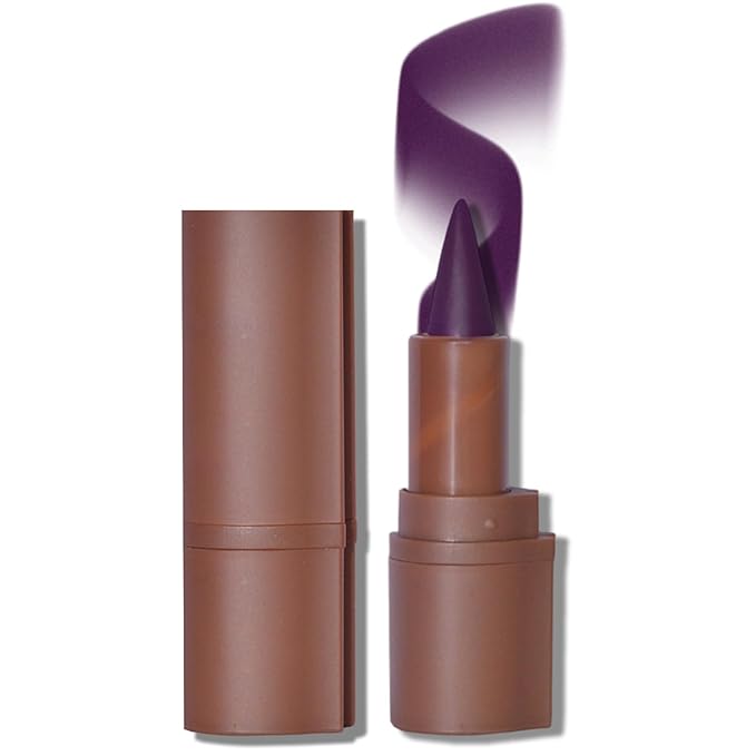Erinde 2-in-1 Lip Liner and Lipstick Lip Combo Set, Matte Nude Dark Brown Purple Lip Liner Creamy Lip Pencil Crayon, High Pigmented Long lasting Lipstick Makeup, 05# Grapes