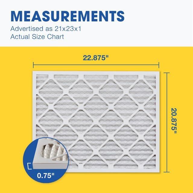 Aerostar 21x23x1 MERV 11 Pleated Air Filter, AC Furnace Air Filter, 6 Pack - Image 2