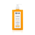 Q+A Vitamin C Body Cream (250ml), Hydrating and Brightening Body Moisturizer for Dry Skin with Shea Butter and Ginger Root Extract, Evens Skin Tone and Boosts Radiance, Natural Skincare